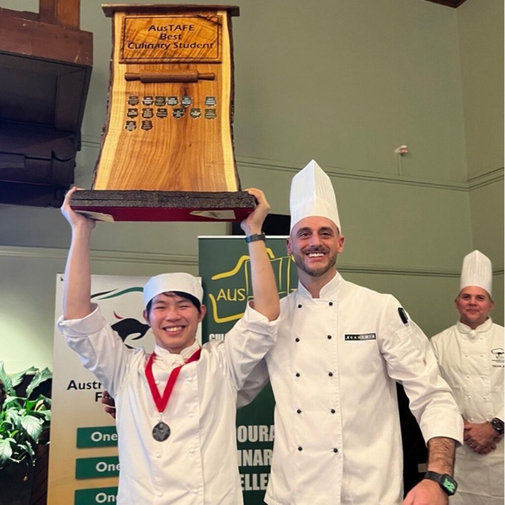 Trophy Celebration: Academia Student Named VicTafe Best Culinary Student 2024